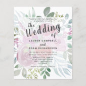 Begroting Rustisch Roos Stusty Pink Wedding Invita (Voorkant)