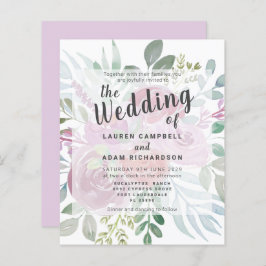 Begroting Rustisch Roos Stusty Pink Wedding Invita