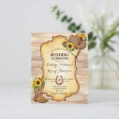 Begroting Rustische cowboylaarzen en pet met zonne (Staand voorkant)