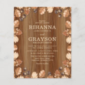 Begroting Rustische Herfst najaar huwelijksuitnodi (Voorkant)