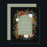 Begroting Sage-groene elegant botanische elegantaa<br><div class="desc">Een stijlvolle waterverf met een flinke kerstkaart. Met prachtige roest,  terracotta,  zwarte en sage groene pampas gras eucalyptus botanische waterverf details. Met dit moderne vakantiemodel kunt u zeker de stijl voor uw vakantieseizoen instellen</div>