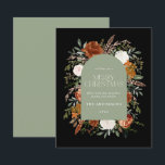 Begroting Sage-groene elegant botanische elegantaa<br><div class="desc">Een stijlvolle waterverf met een flinke kerstkaart. Met prachtige roest,  terracotta,  zwarte en sage groene pampas gras eucalyptus botanische waterverf details. Met dit moderne vakantiemodel kunt u zeker de stijl voor uw vakantieseizoen instellen</div>