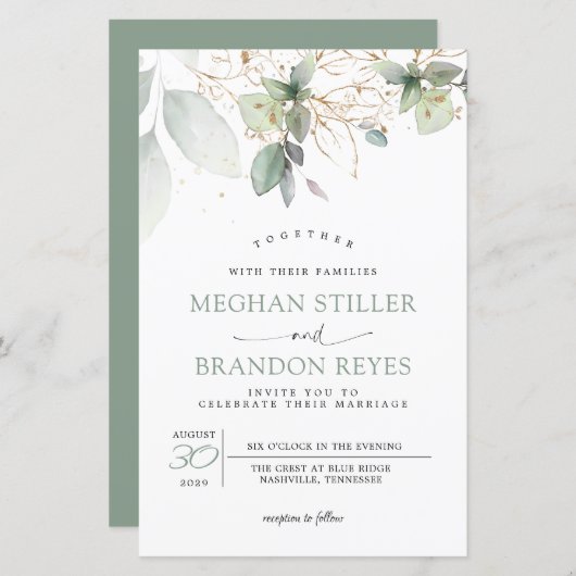 Begroting - Serene Eucalyptus Greenery leveert bru (Voorkant / Achterkant)