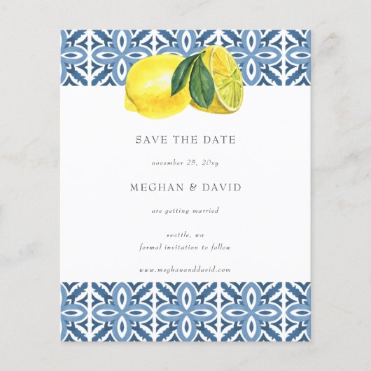 Begroting Siciliaanse mediterrane Lemon sparen dat (Voorkant)