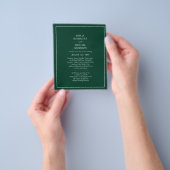 BEGROTING Smaragdgroen Monochroom Tekst Flyer (Hand)