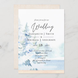 BEGROTING Sneeuwbergen Winter Meer Bomen