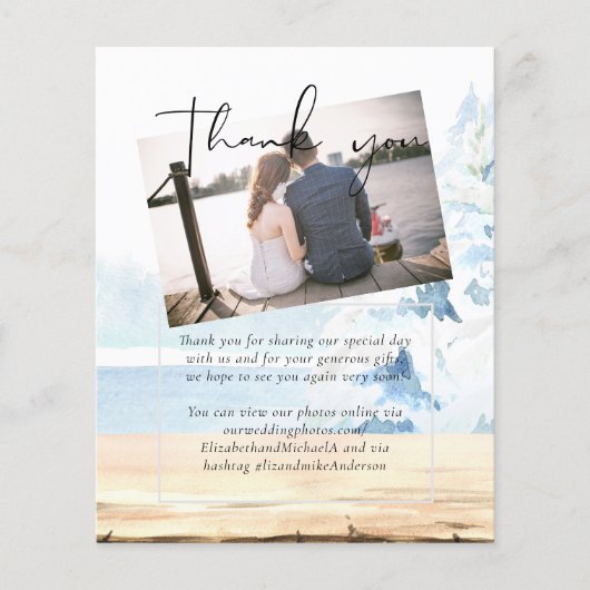 BEGROTING Sneeuwbergen Winter Meer Bomen (Voorkant)