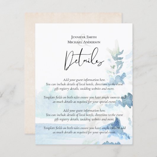 BEGROTING Sneeuwbergen Winter Meer Bomen (Voorkant / Achterkant)