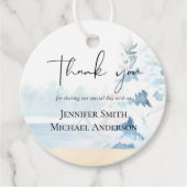 BEGROTING Sneeuwbergen Winter Meer Bomen Bedankjes Labels (Voorkant)