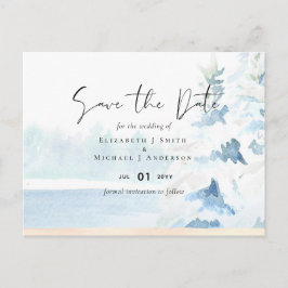 BEGROTING Sneeuwbergen Winter Meer Bomen Briefkaart