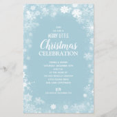 Begroting Snowflake Blue Kerstmis Holiday nodigt u (Voorkant)