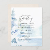 BEGROTING Snowy Mountains Winter Lake Bomen (Voorkant / Achterkant)