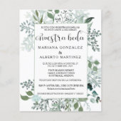 Begroting Spaanse bruiloft Greenery Nuestra Boda R (Voorkant)