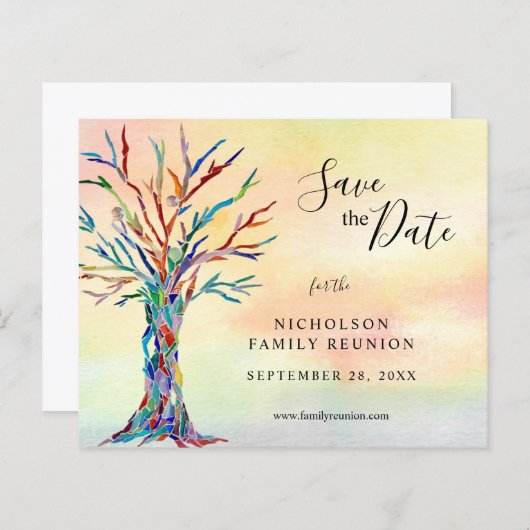 Begroting sparen de aankondiging van de gezinshere (Voorkant / Achterkant)