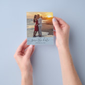 Begroting sparen de Blauwe Foto van het Manuscript Flyer (Hand)