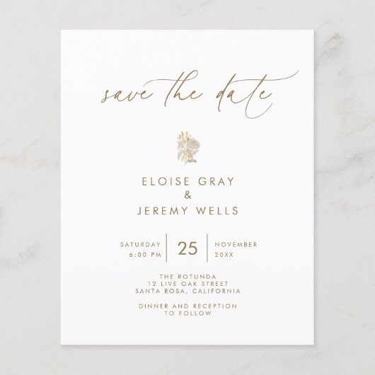 Begroting sparen de Datum | Bella Flyer (Voorkant)