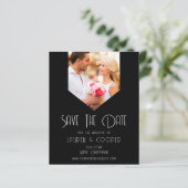 BEGROTING sparen de Datum Foto Modern Simple Weddi (Staand voorkant)
