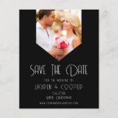 BEGROTING sparen de Datum Foto Modern Simple Weddi (Voorkant)