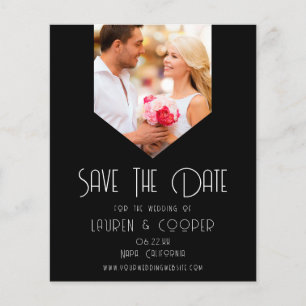 BEGROTING sparen de Datum Foto Modern Simple Weddi