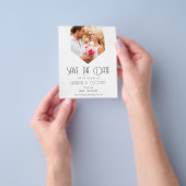 BEGROTING sparen de Datum Foto Modern Simple Weddi Flyer (Hand)