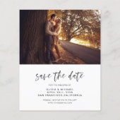 Begroting sparen de Datum Handgeschreven de Foto v Flyer (Achterkant)