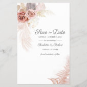 Begroting sparen de Datum Modern Pampas grass Flor Flyer (Voorkant)