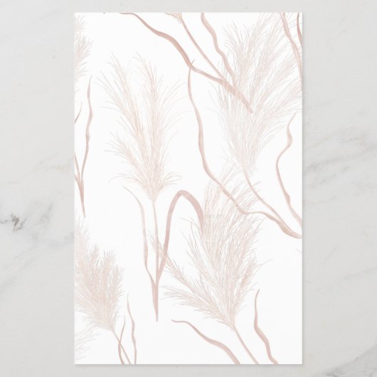 Begroting sparen de Datum Modern Pampas grass Flor Flyer (Achterkant)