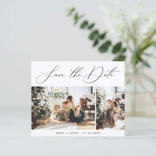 Begroting sparen de Datum | Twee foto (Staand voorkant)