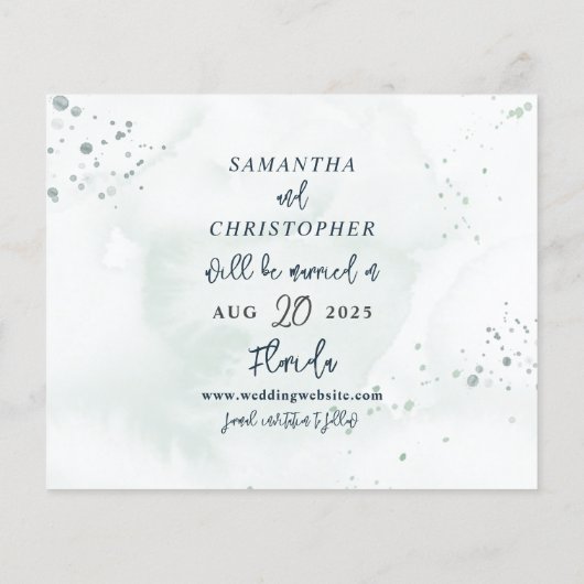 Begroting sparen de Datum Waterverf Eucalyptus (Achterkant)