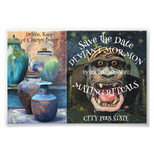 Begroting sparen de Uitnodiging van de Partij van  Foto Afdruk (Voorkant)