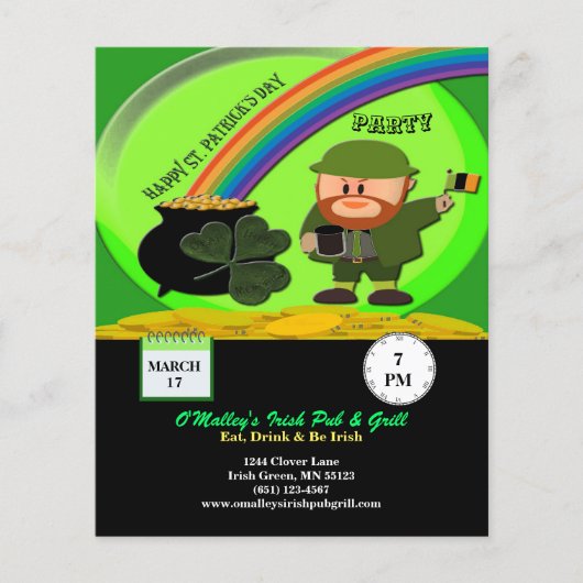 Begroting St Patrick's Day Leprechaun, Pot Gold Pa (Voorkant)