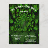 Begroting St Patrick's Day Party Clover Kaleidosco Briefkaart (Voorkant)