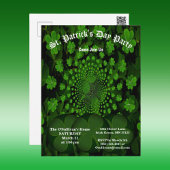 Begroting St Patrick's Day Party Clover Kaleidosco Briefkaart