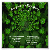 Begroting St Patrick's Day Party Clover Kaleidosco Foto Afdruk (Voorkant)