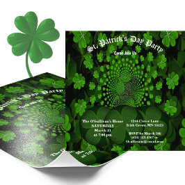 Begroting St Patrick's Day Party Clover Kaleidosco Foto Afdruk