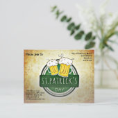 Begroting St Patrick's Day Party Irish Brew Paper Briefkaart (Staand voorkant)
