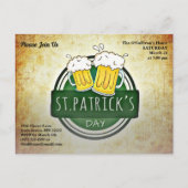 Begroting St Patrick's Day Party Irish Brew Paper Briefkaart (Voorkant)
