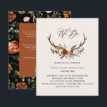 Begroting Stag terracotta floral rustic elegant<br><div class="desc">Rustic floral and stag antlers bruiloft nodigt uit. Met prachtige roest,  terracotta,  wazige roze en groene pampas gras eucalyptus waterverf details. Deze moderne huwelijksuitnodiging zal zeker de stijl bepalen voor je grote dag.</div>