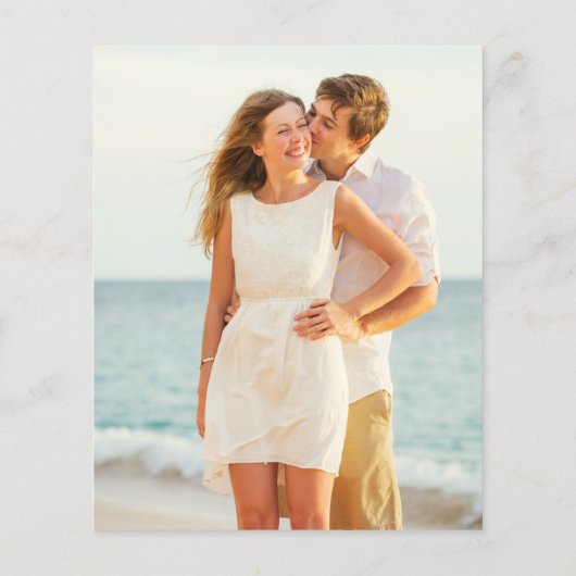 Begroting Stamroze roze bloem Foto sparen datum (Achterkant)