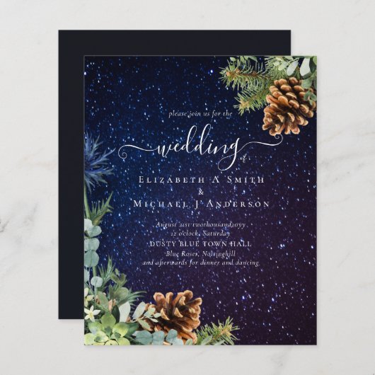 Begroting Sterrennacht winterweddenschap (Voorkant / Achterkant)