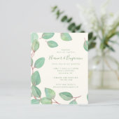 Begroting Stijlvol Eucalyptus Greenery Script Wedd (Staand voorkant)