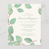Begroting Stijlvol Eucalyptus Greenery Script Wedd (Voorkant)