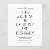 Begroting Stijlvolle klassieke uitnodiging voor we (Voorkant)