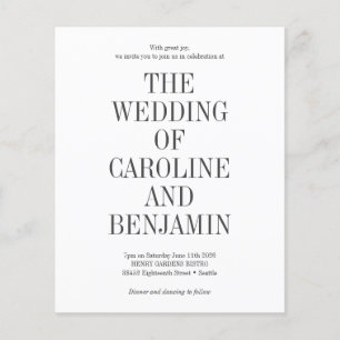 Begroting Stijlvolle klassieke uitnodiging voor we