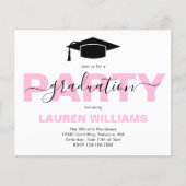 Begroting Stijlvolle Roze GraduPartij Uitnodiging (Voorkant)