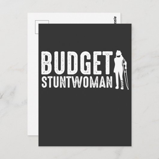 Begroting Stuntwoman - Gebroken been Patiëntenziek Briefkaart (Voorkant / Achterkant)