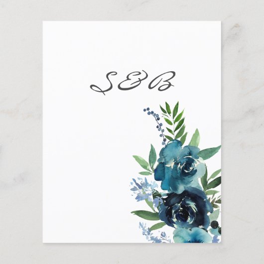 Begroting Stusty Blue 2 Floral Save the Date 2 (Achterkant)