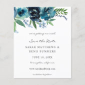 Begroting Stusty Blue 2 Floral Save the Date 2 (Voorkant)