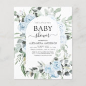Begroting Stusty Blue Baby shower Floral (Voorkant)