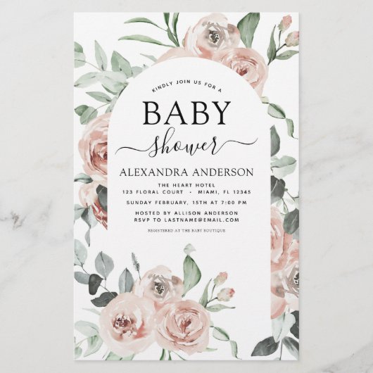 Begroting Stusty Pink Baby shower Florence (Voorkant)